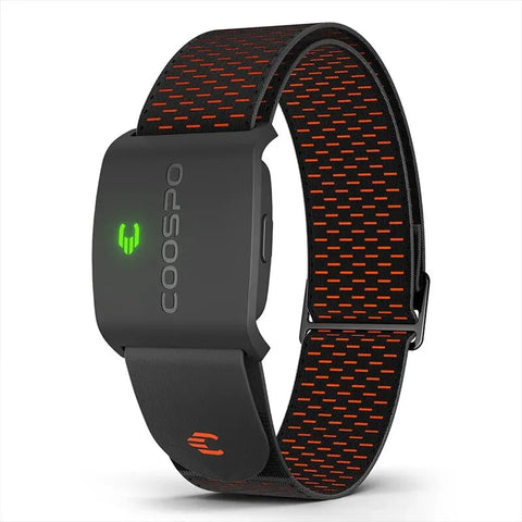 Black Armband Heart Rate Monitor Bluetooth 5.0 ANT+ 35 Hour Fitness Tracker