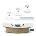White Electric Lumbar Traction Back Massager with Vibration Support for Waist Relief