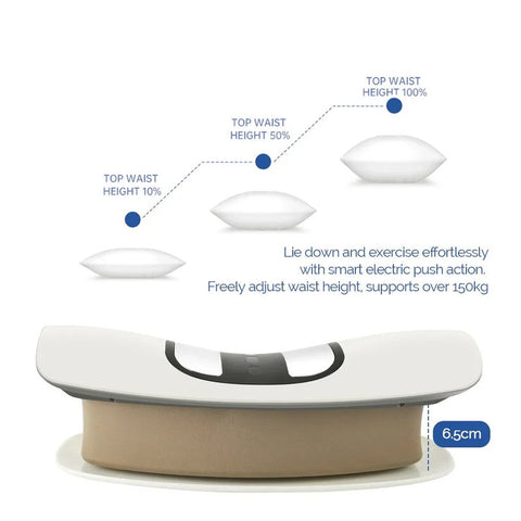 White Electric Lumbar Traction Back Massager with Vibration Support for Waist Relief