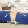 White Electric Lumbar Traction Back Massager with Vibration Support for Waist Relief