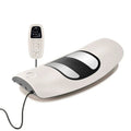 White Electric Lumbar Traction Back Massager with Vibration Support for Waist Relief