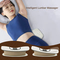 White Electric Lumbar Traction Back Massager with Vibration Support for Waist Relief