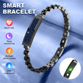 Black Smart Fitness Bracelet with Heart Rate SpO2 Sleep Tracking and IP68 Waterproof