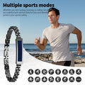 Black Smart Fitness Bracelet with Heart Rate SpO2 Sleep Tracking and IP68 Waterproof
