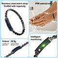 Black Smart Fitness Bracelet with Heart Rate SpO2 Sleep Tracking and IP68 Waterproof