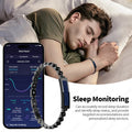 Black Smart Fitness Bracelet with Heart Rate SpO2 Sleep Tracking and IP68 Waterproof