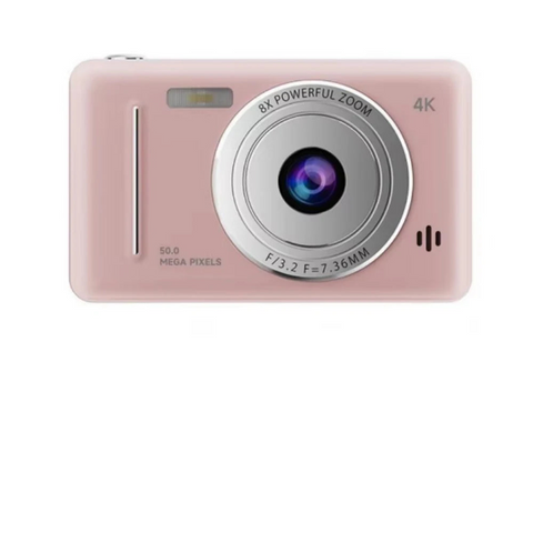 Premium Pink Retro Pocket 4K Digital Camera 50MP with 32GB Card