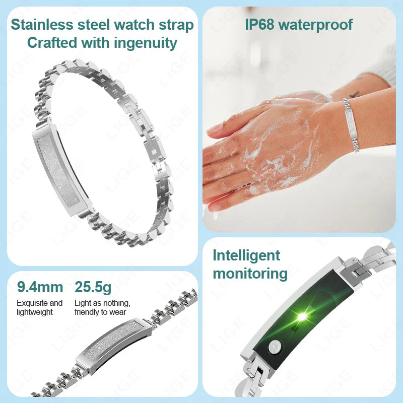 No-Screen Smart Watch Silver - SuperSaverAU - view 5