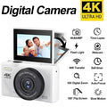 Premium White 4K Digital Camera with 3 Inch Flip Screen WiFi 32GB Card
