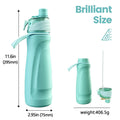 Premium Spray Water Bottle – Green 750ml, 2-in-1 Drink & Mist Function