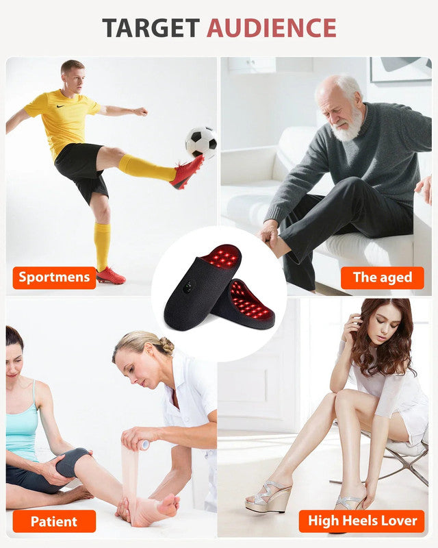 Black Rechargeable Red Light Therapy Slippers with 660nm and 850nm Infrared Light