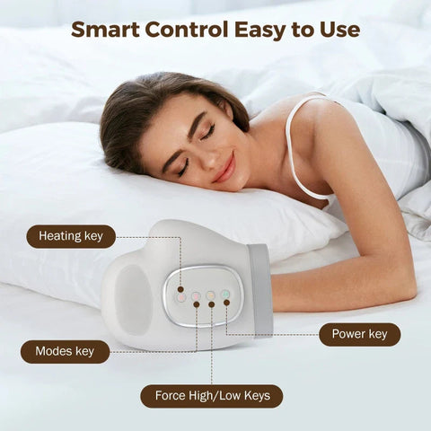 5-Level Electric Hand Massager with Hot Compress Grey - SuperSaverAU - view 1