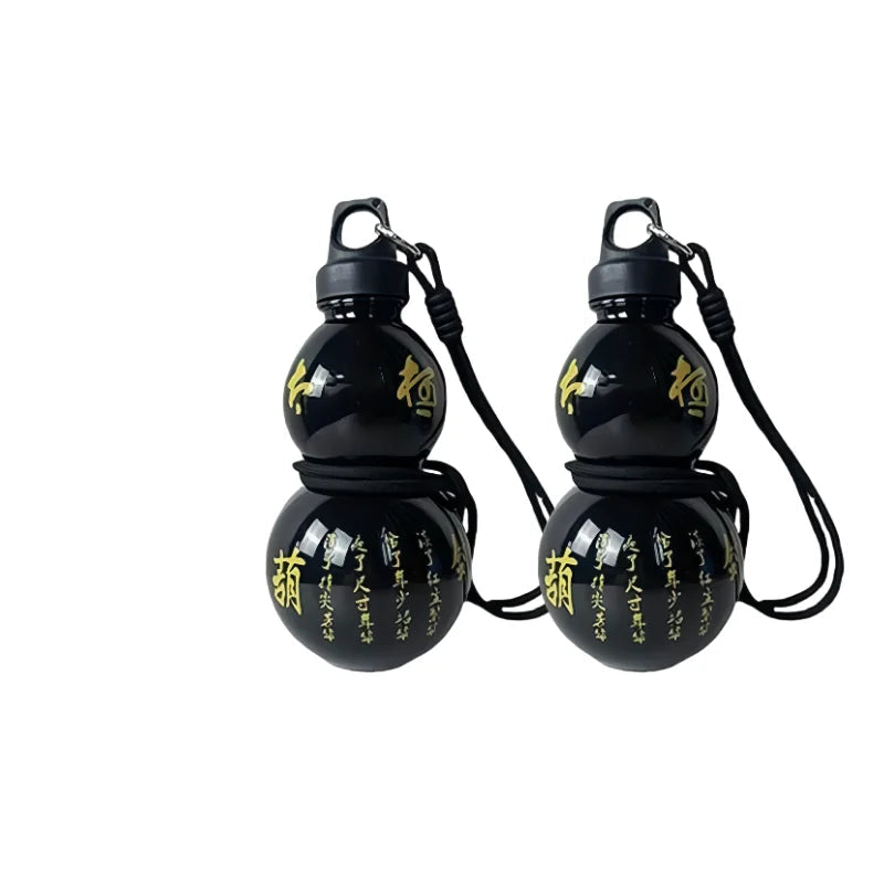 Premium Gourd Water Bottle Set – Black 2 x 800ml Leakproof Bottles