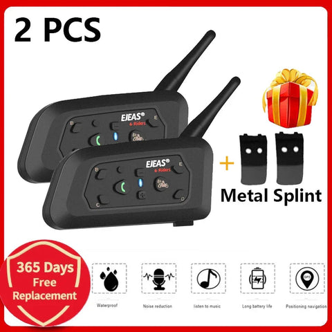 Premium NNEOBA Bluetooth Motorcycle Helmet Intercom Headset - 1200M