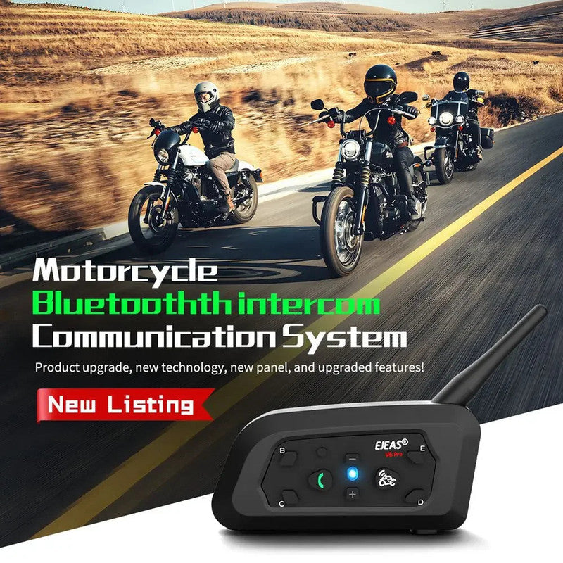 Premium NNEOBA Bluetooth Motorcycle Helmet Intercom Headset - 1200M