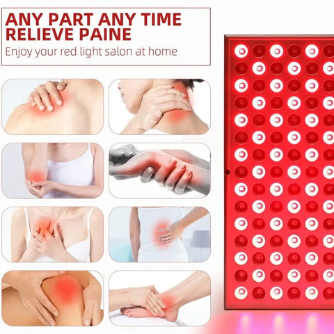 LED Red Light Therapy Panel Lamp with 225 LEDs for Face Skin and Wellness Care