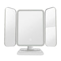 Trifold LED Makeup Mirror with Adjustable Beauty Lights and Foldable Design