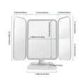 Trifold LED Makeup Mirror with Adjustable Beauty Lights and Foldable Design