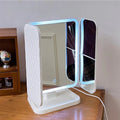 Trifold LED Makeup Mirror with Adjustable Beauty Lights and Foldable Design
