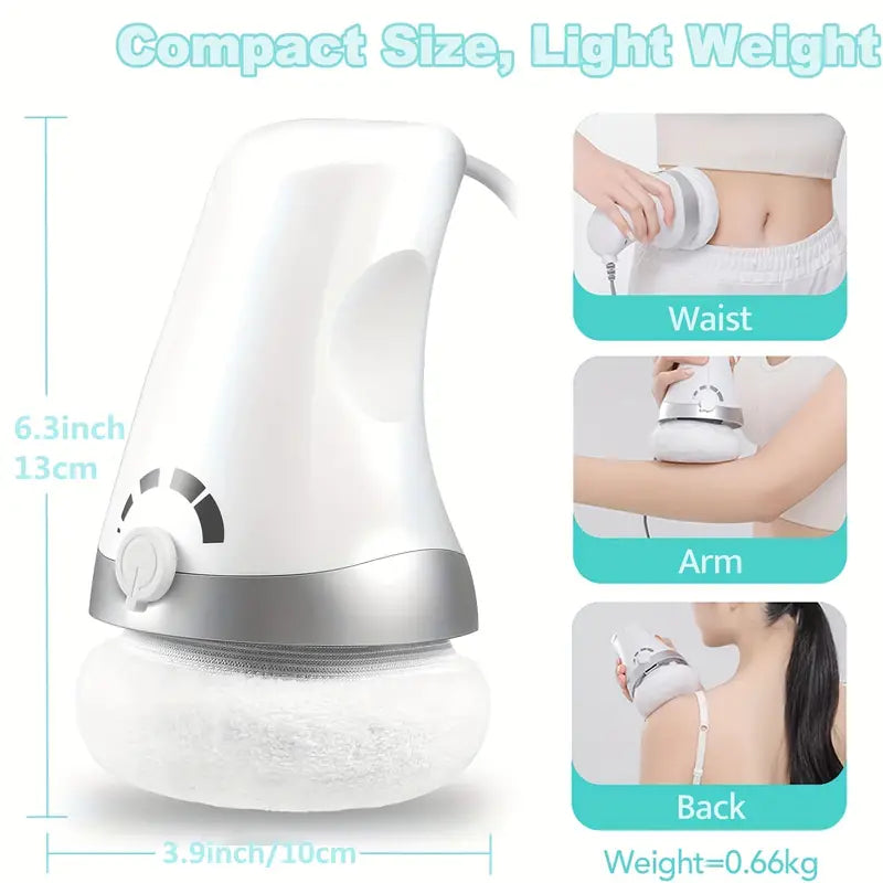 White Handheld Electric Body Sculpting Massager Plug-In Full Body Toning Tool