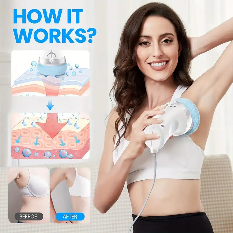 White Handheld Electric Body Sculpting Massager Plug-In Full Body Toning Tool