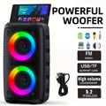 Premium Black Large Wireless Speaker with Deep Bass 2400mAh