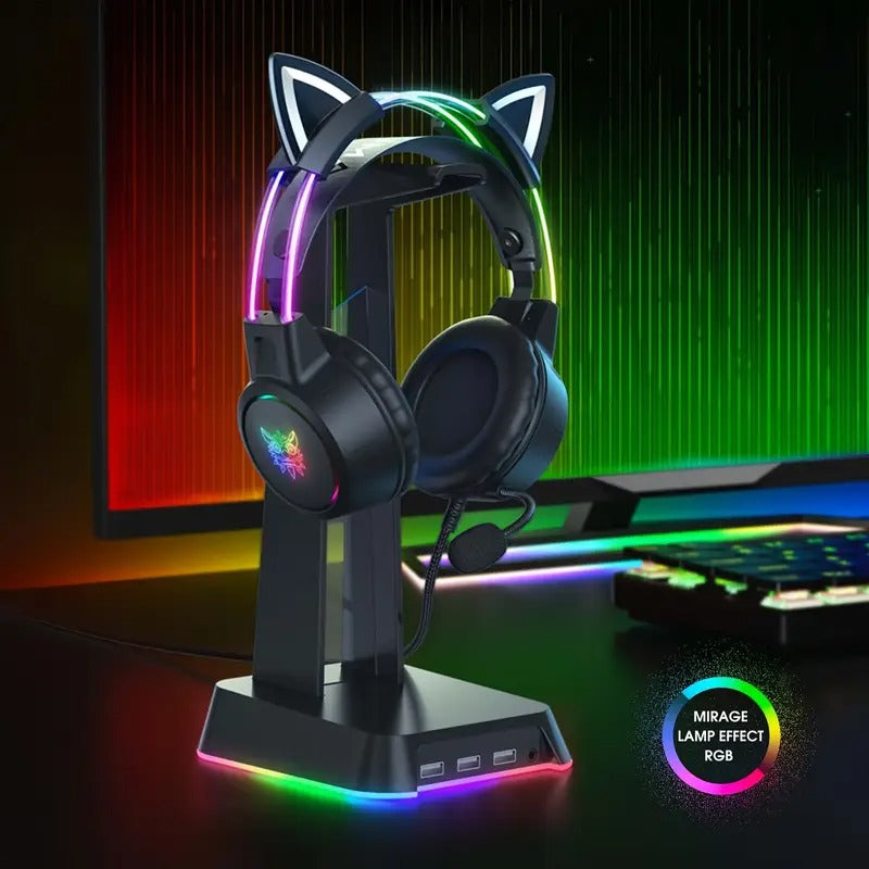 Gaming Headset with Detachable Cat Ear Microphone - SuperSaverAU - view 3