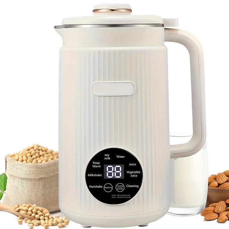Premium White 800ml Mini Soy Milk Maker 9 in 1 Auto Clean 600W