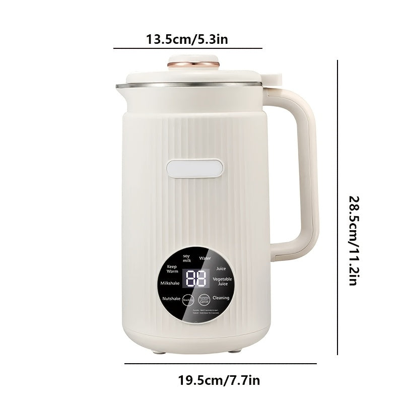 Premium White 800ml Mini Soy Milk Maker 9 in 1 Auto Clean 600W