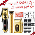 Golden Men's Hair Clipper Razor and T-Blade Trimmer Set USB Rechargeable
