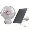 Premium White Solar Battery Camping Fan with Light 10000mAh 4 Speeds