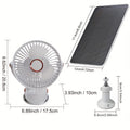 Premium White Solar Battery Camping Fan with Light 10000mAh 4 Speeds
