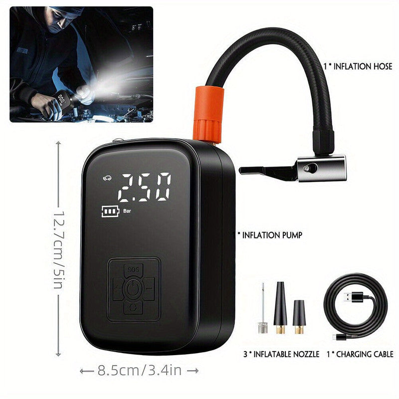 Premium 150PSI Portable Cordless Air Compressor Tyre Inflator 4000mAh
