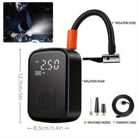 Premium 150PSI Portable Cordless Air Compressor Tyre Inflator 4000mAh