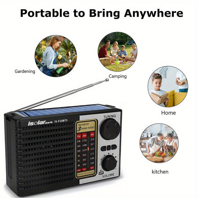 Premium Solar Portable Radio with Digital Speaker FM AM SW