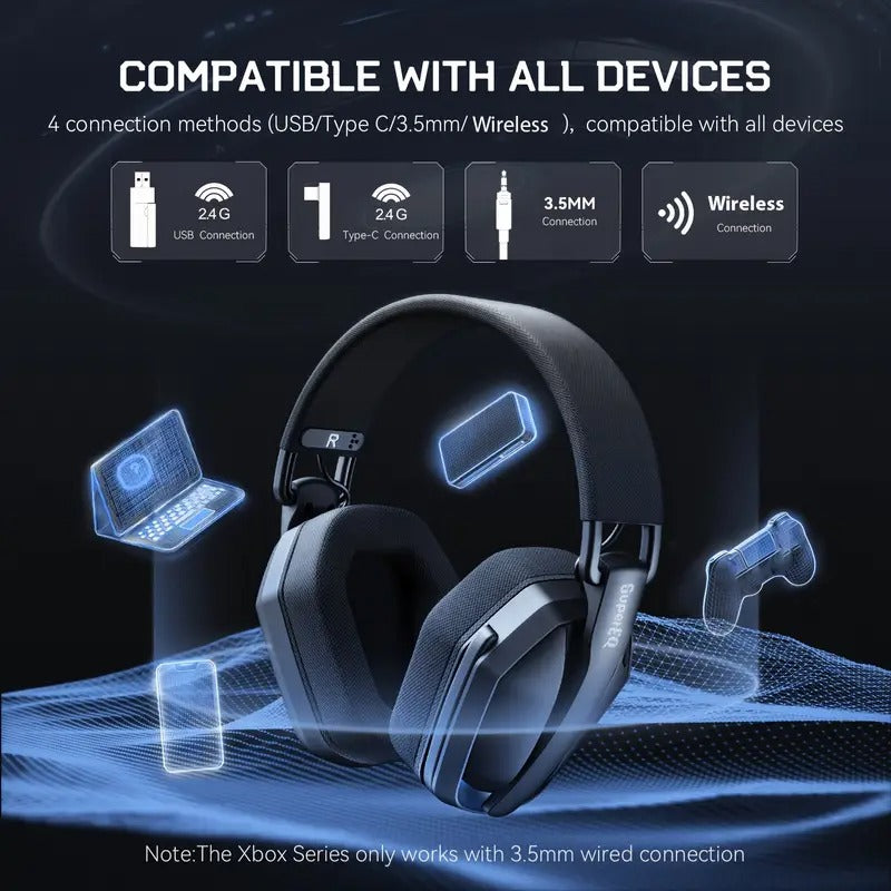 Wireless Gaming Headphones with Noise Cancelling Mic - SuperSaverAU - view 1
