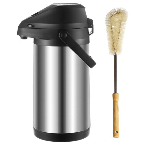 Premium 4L Stainless Steel Thermal Coffee Carafe with Pump 24 Hour Insulation