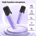 Premium Purple Wireless Mini Karaoke Machine with 2 Microphones