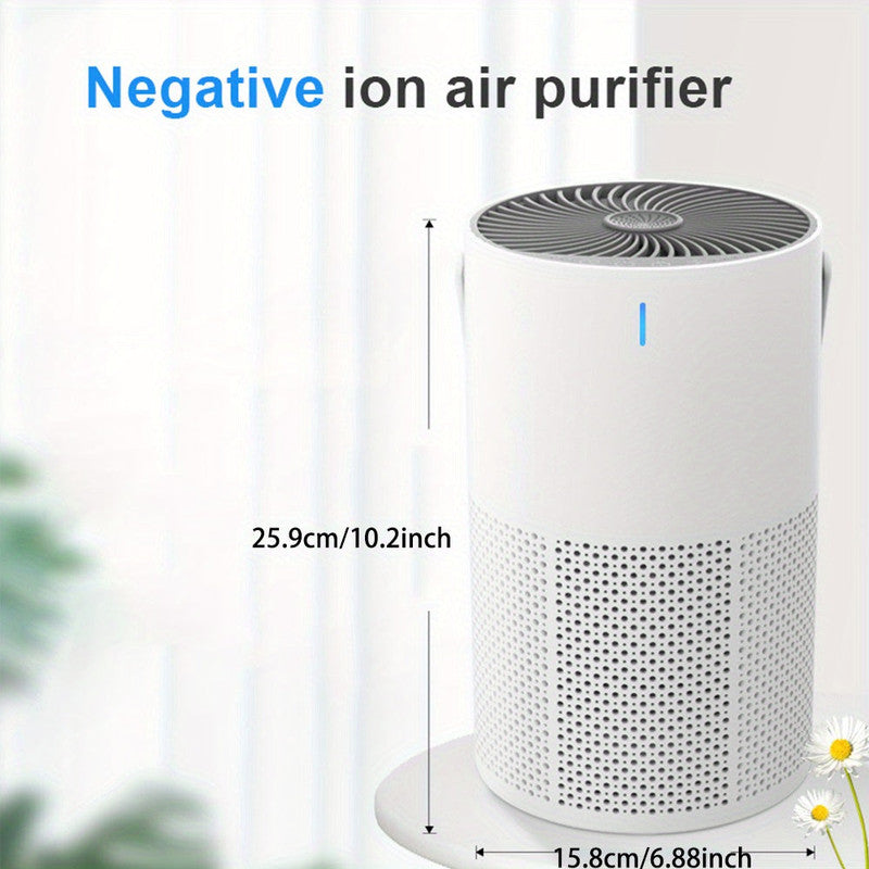Premium White Portable 3 in 1 HEPA Air Purifier USB Powered Desktop Filter
