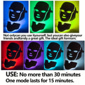 White LED Facial and Neck Mask with 7 Light Colours USB Rechargeable Skincare Tool