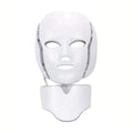 White LED Facial and Neck Mask with 7 Light Colours USB Rechargeable Skincare Tool