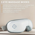 White 4D Portable Eye Massager with Heat Music and 180° Foldable Design
