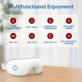 White 4D Portable Eye Massager with Heat Music and 180° Foldable Design