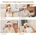 White 4D Portable Eye Massager with Heat Music and 180° Foldable Design
