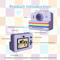 Premium Purple Portable Photo Printer Camera with 32G Card and Paper Rolls