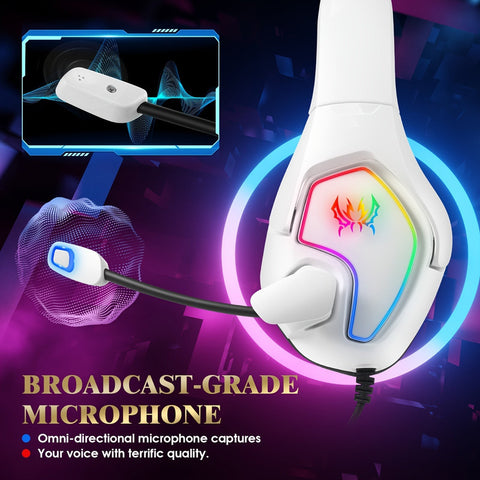 Stereo Gaming Headset for PS4 PS5 Xbox RGB 7.1 - SuperSaverAU - view 2