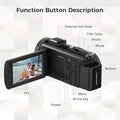 Premium Black 1080P 24MP Digital Camera with 3 Inch LCD Screen