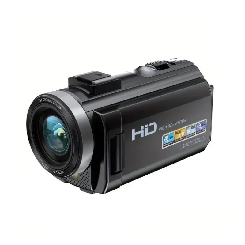 Premium Black 1080P 24MP Digital Camera with 3 Inch LCD Screen
