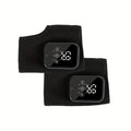Black Heating Foot and Ankle Massager 2 Pieces with LCD Display and 3 Modes