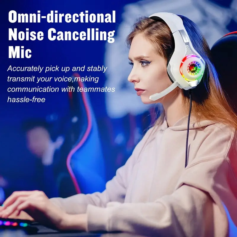 Gaming Headset with Mic, LED Light & Surround Bass - SuperSaverAU - view 4